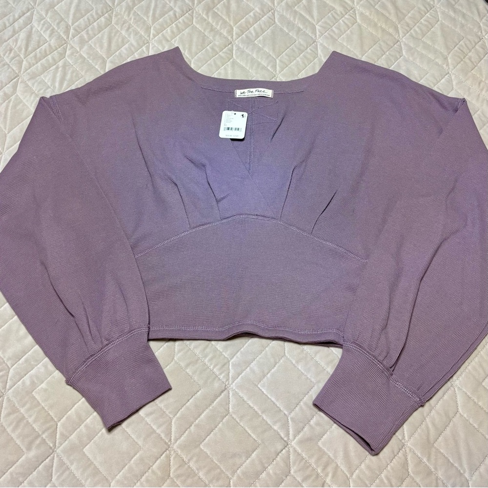 We The Free Mauve Cropped Top